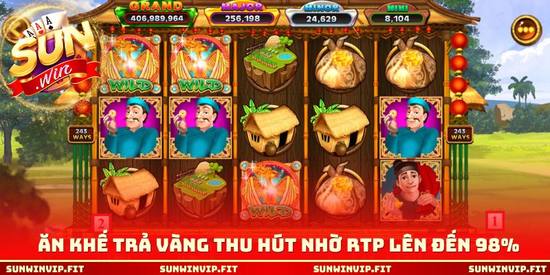 Ăn Khế Trả Vàng thu hút nhờ RTP lên đến 98%
